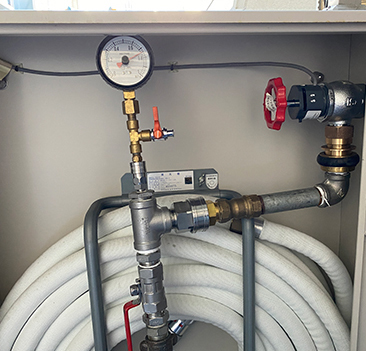 屋内消火栓兼用連結送水管漏水調査