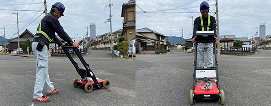 探査作業