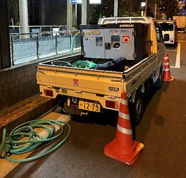 大阪市内 地下鉄構内消火配管漏水調査