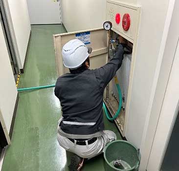 茨木市内 工場消火配管漏水調査